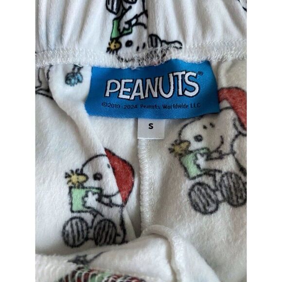 Peanuts Christmas SNOOPY Winter FLEECE Lounge Pajama PJ Pants Women’s Sz S NEW - Picture 7 of 11